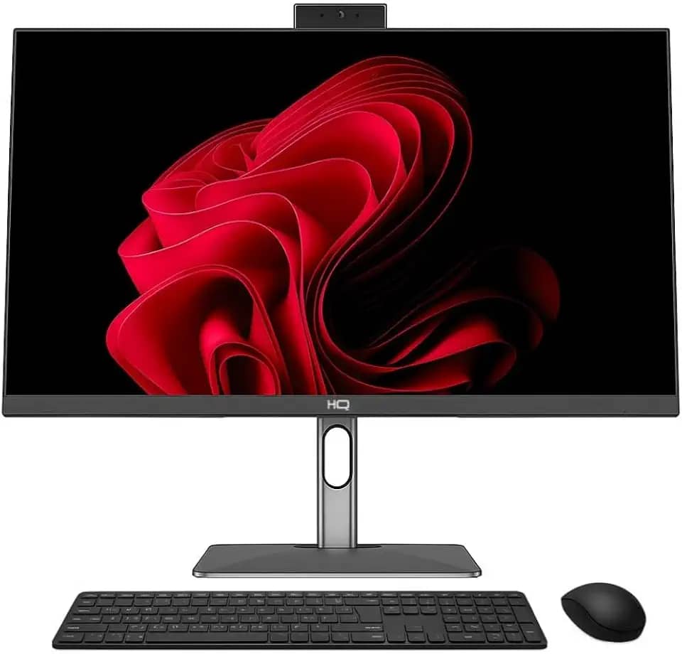 Computador All In One 24", Intel Core I5 12400 12ª Geração, 8GB DDR4, SSD 512GB, Webcam, Wifi, Bluetooth, HQ Silver AIHQP-002