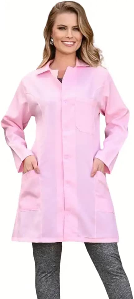 Jaleco Avental Feminino, Malha oxford não amassa.