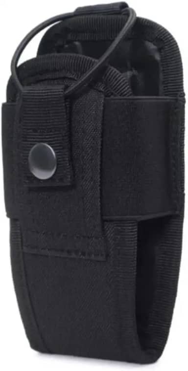Coldre Tático bolsa em Nylon, Porta Rádio Comunicador com Clipe, Preto