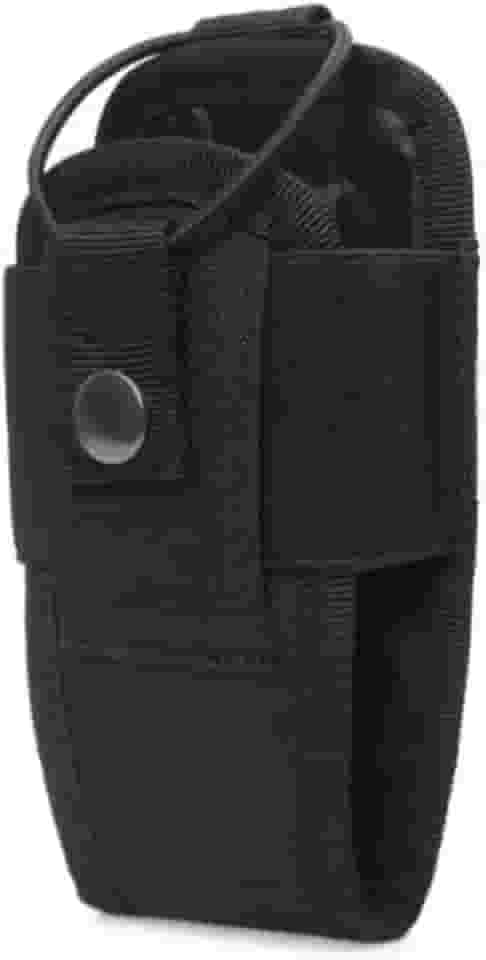 Coldre Tático bolsa em Nylon, Porta Rádio Comunicador com Clipe, Preto