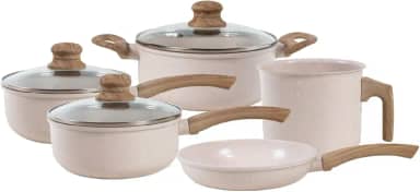 Jogo de Panelas de Alumínio Revestimento Cerâmico com Antiaderente Ecoglide Tuut Vanilla 5 peças