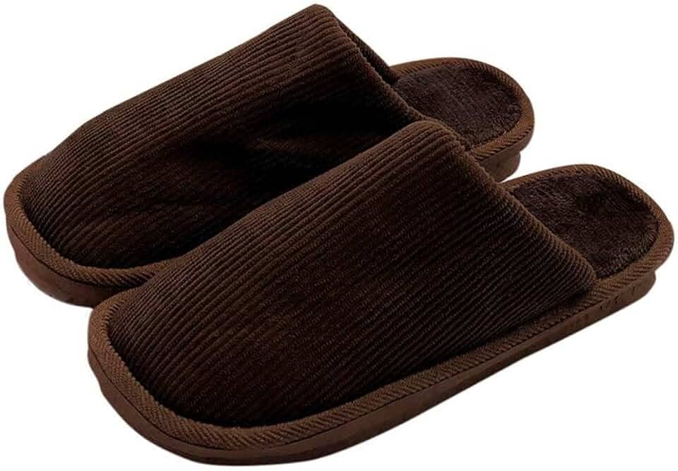 Pantufa Lisa Masculina, Marrom, Tecido Poliéster, Tamanho 42/43, Sola TPR
