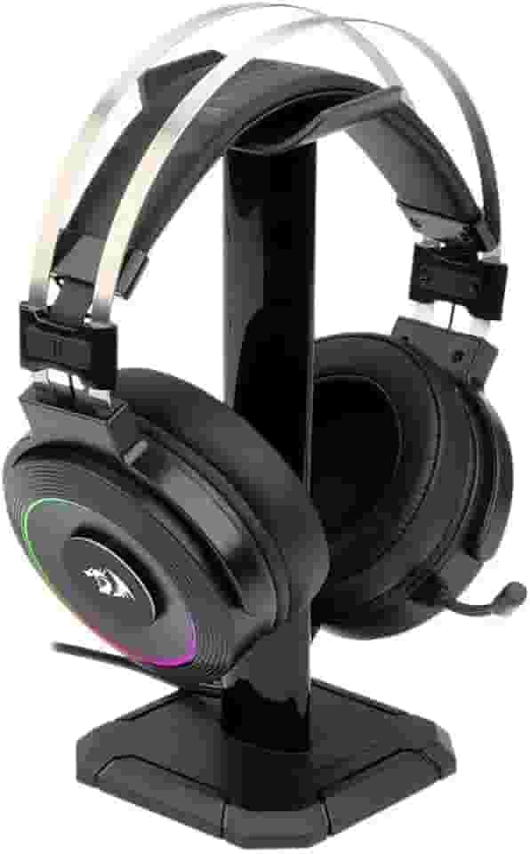 Headset Gamer Redragon Lamia 2 Preto RGB USB Som Surround 7.1 Virtual com Suporte de Headset H320RGB-1, UNICO