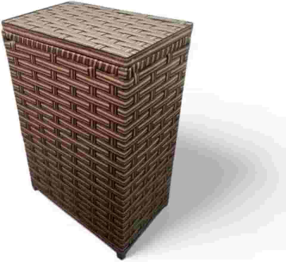 Cesto de Roupa Suja Retangular em Fibra Sintética – 40x25x60