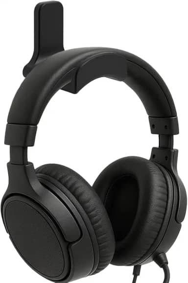 Suporte de Parede Universal para Headset, Preto, Fixação com Fita 3M ou Parafuso, Resistente até 5kg, Organizador para Fone Gamer