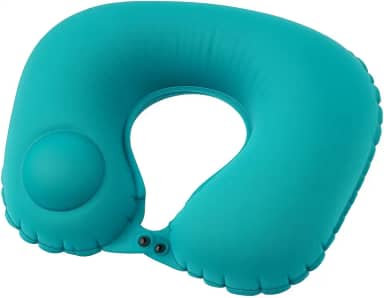 Travesseiro de Viagem Inflável em formato U – Almofada Ergonômica para Pescoço Portátil, Compacta e Ajustável para Avião, Carro e Ônibus