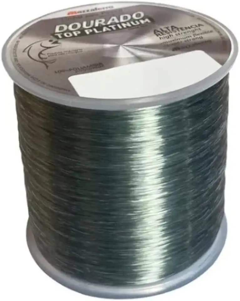 Linha de Pesca Monofilamento 100g Top Platinum Dourado - Carretel Resistente para Pesca Esportiva, Várias Medidas