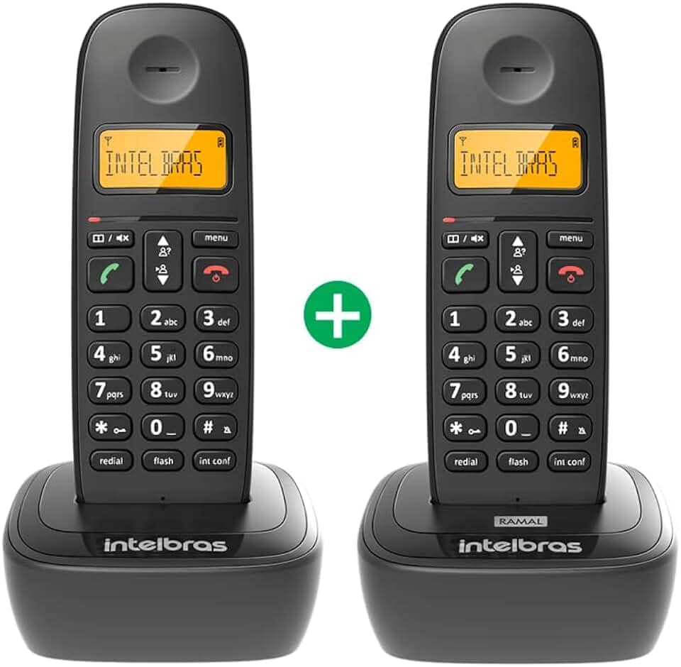 Kit Telefone Sem Fio Digital com Ramal Adicional TS 2512 Preto Intelbras