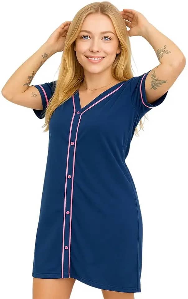 Camisola Amamentação Americana Pós Cirúrgica com Botões Eliana