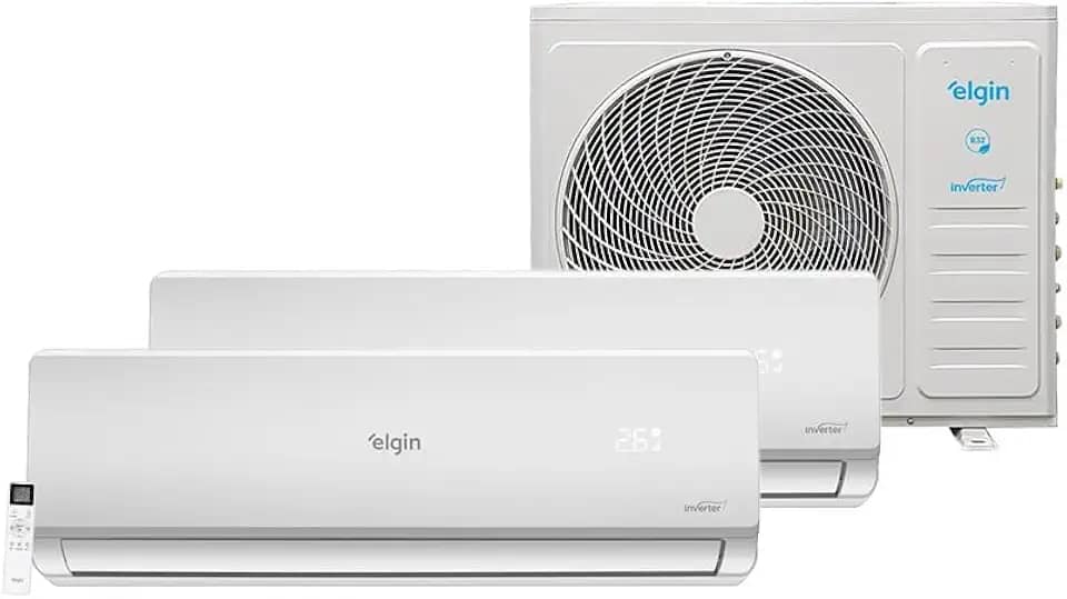 Ar Condicionado Bi Split Hi Wall Inverter Elgin Plus 2x9000 BTU/h Quente e Frio 45MTQE18C2CB – 220 Volts