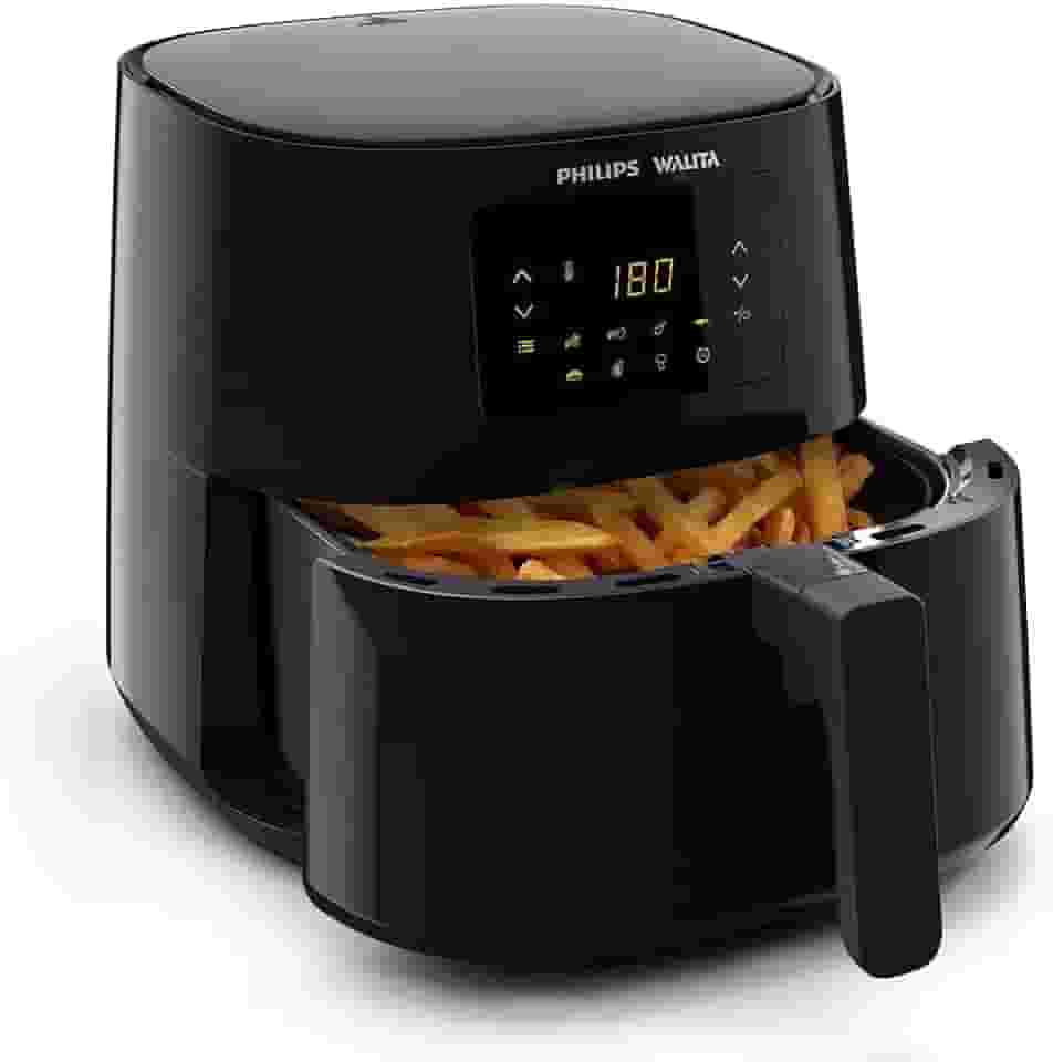Philips Walita Preta Fritadeira Airfryer Essential XL Digital, 6.2L de capacidade, Garantia internacional de dois anos, 220V, 2000W (RI9270/91)