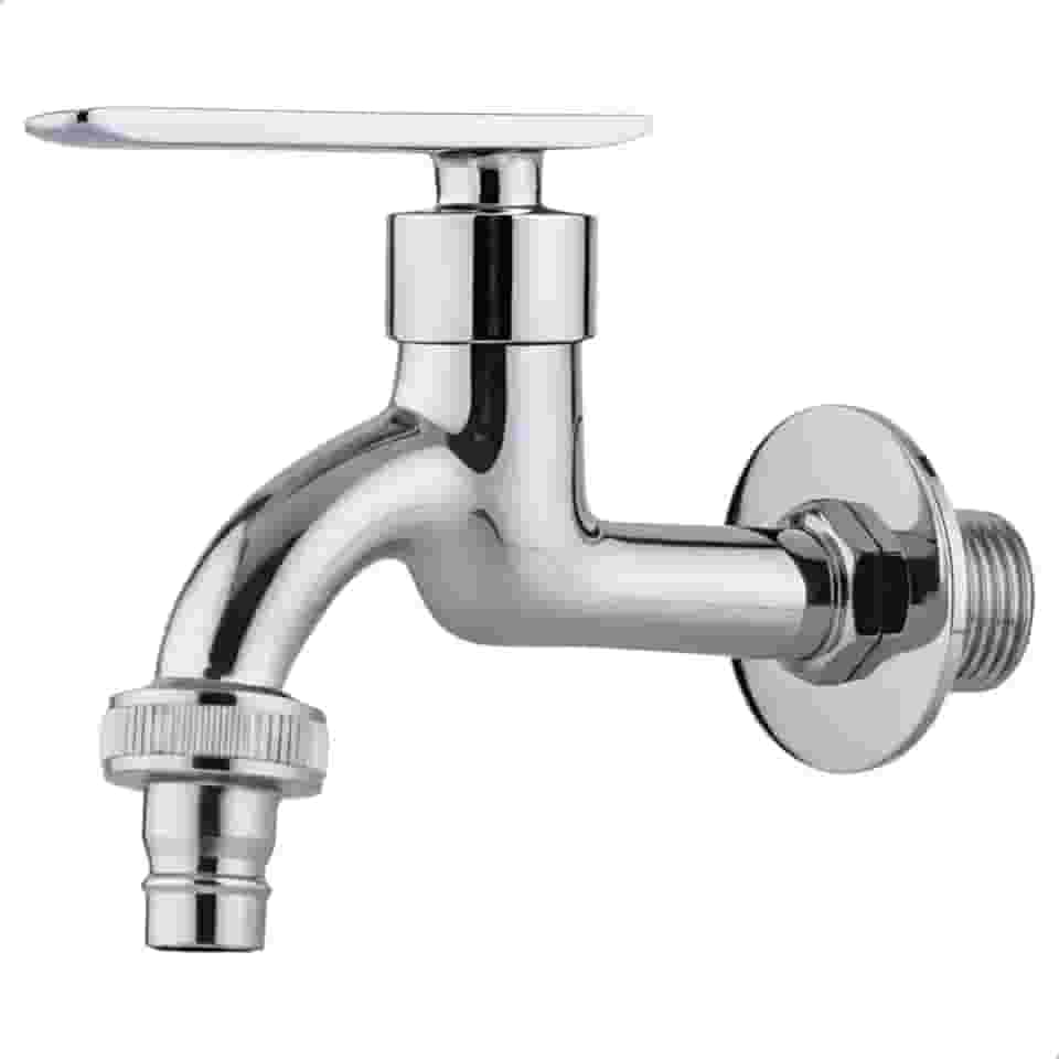 SOFTINOX Torneira para Jardim, Tanque e Área Externa Toda em Metal Cromado 1/4 de Volta com Bico Removível