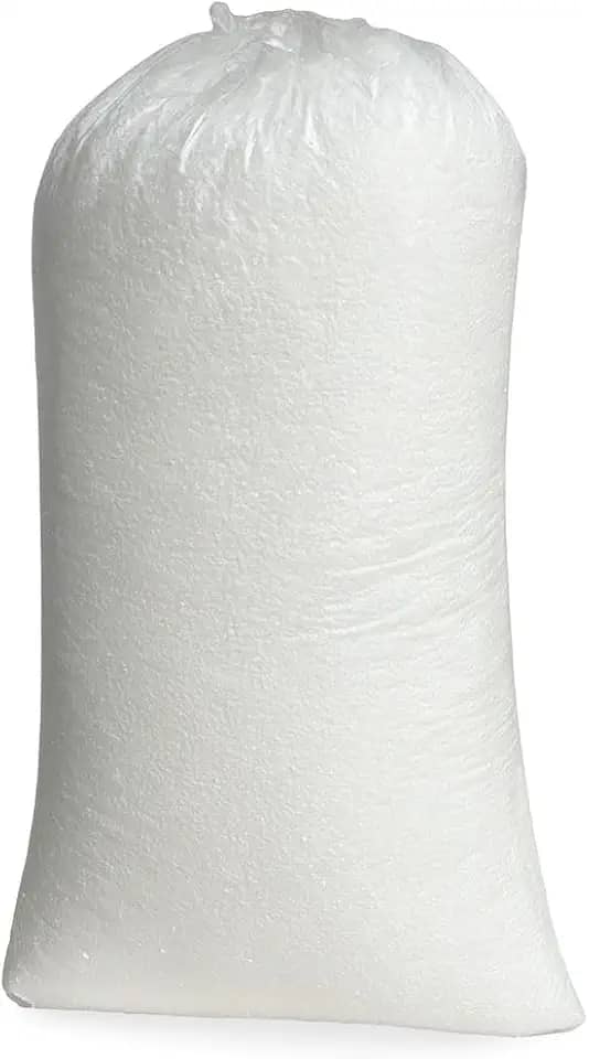 Flocos de Isopor 200 litros para enchimento de puffs e almofadas Branco