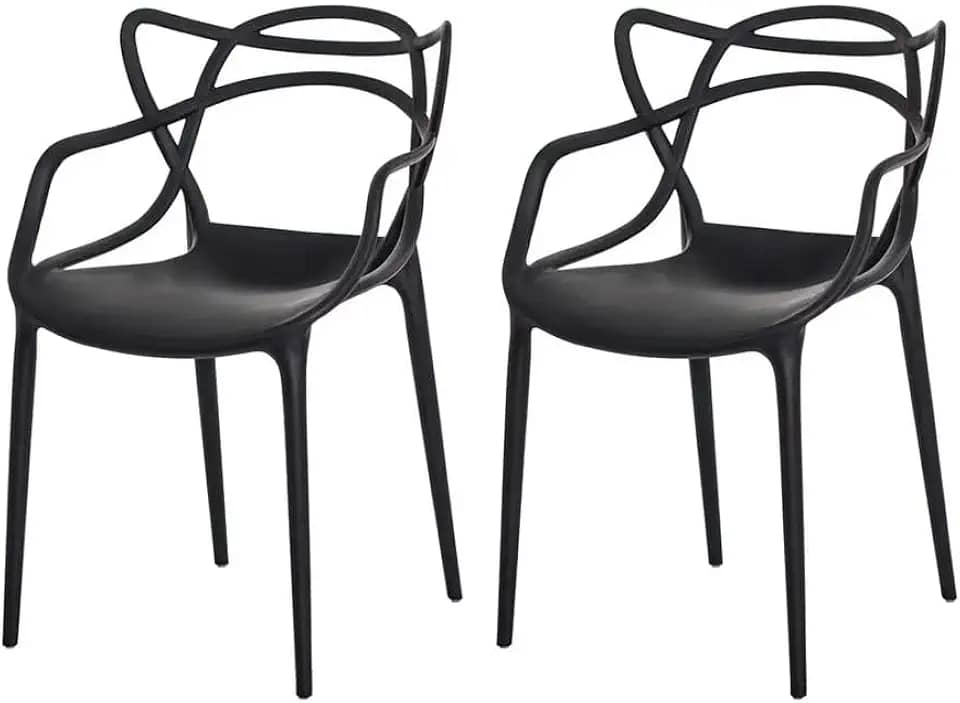 Kit 2 Cadeiras Allegra Preta Sala Cozinha Jantar