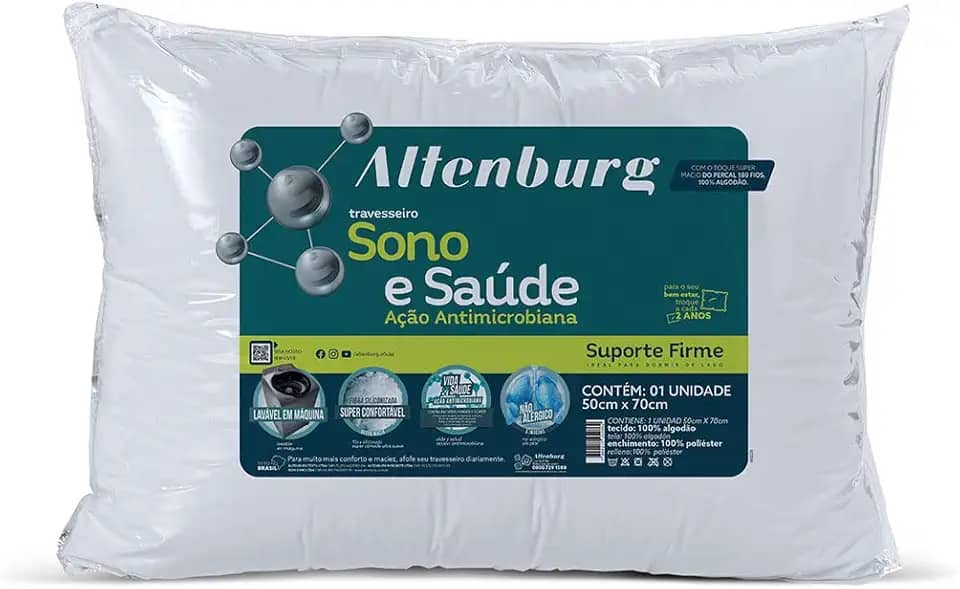 Travesseiro Sono e Saúde Altenburg Branco Tecido