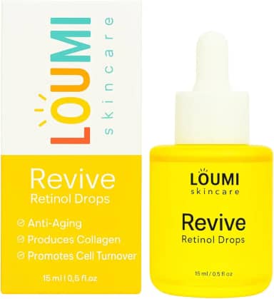 Sérum antienvelhecimento noturno de retinol ácido hialurônico da LOUMI Skincare, com vitamina A para produzir colágeno, vegano, sem parabenos, sem sulfatos, sem crueldade, produtos de cuidados com a