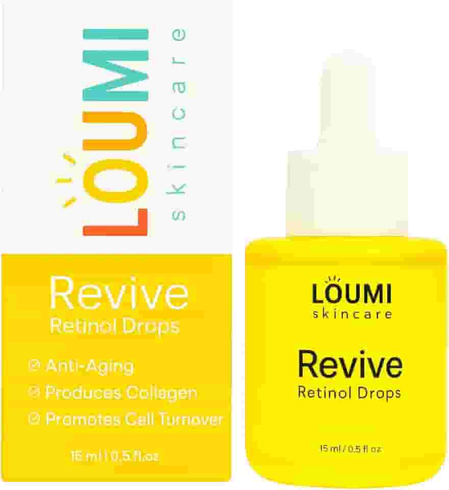 Sérum antienvelhecimento noturno de retinol ácido hialurônico da LOUMI Skincare, com vitamina A para produzir colágeno, vegano, sem parabenos, sem sulfatos, sem crueldade, produtos de cuidados com a