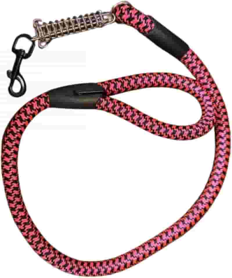Guia De Passeio Corda Reforçada Com Mola Amortecedor Cães Cachorro Grande Médio Porte Resistente - SHACK (fêmea) Cores sortidas