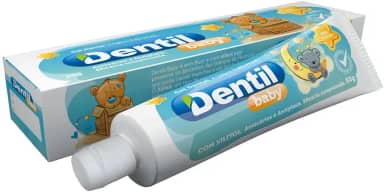 Dentil Creme Dental Baby 0-3 Anos Sem Flúor Com Xilitol Azul