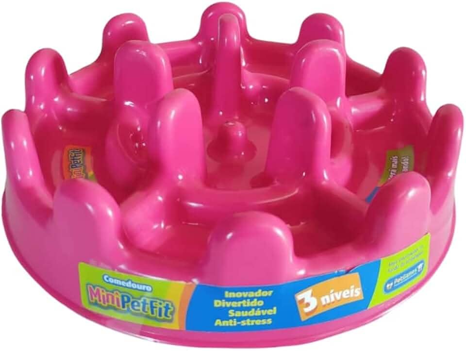 Pet Games Comedouro Lento Funcional Mini Pet Fit Pink Para Cães