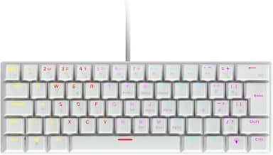 Teclado Mecânico Gamer Vinik Anihi White 60% Switch Red LED Rainbow
