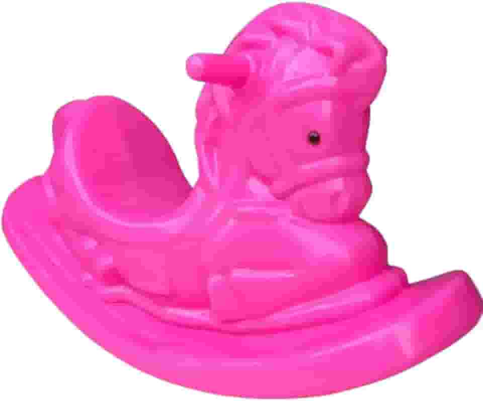 KIDS Cavalinho de Balanço Rosa Brilhante, Gangorra Infantil