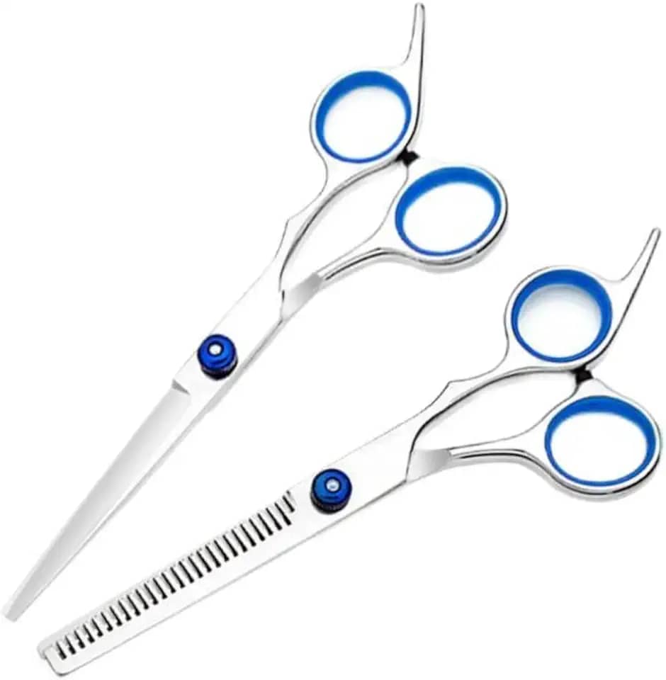 Kits de corte de cabelo de precisão – tesouras profissionais dentadas e retas para acabamentos e estilo perfeitos | Controle e versatilidade máximos