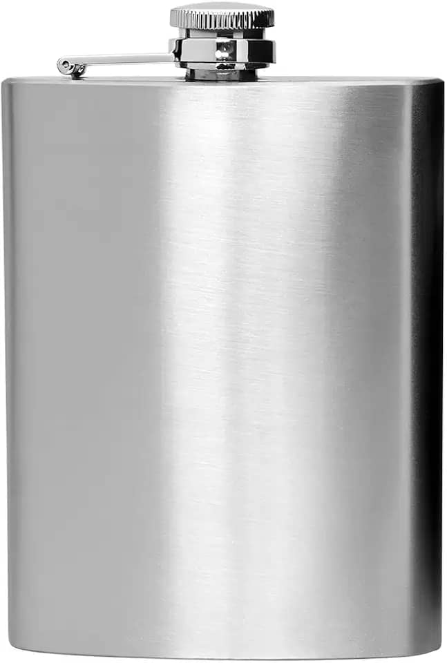 Cantil Inox de Bolso para Whisky 220 Ml Mimo Style Prata
