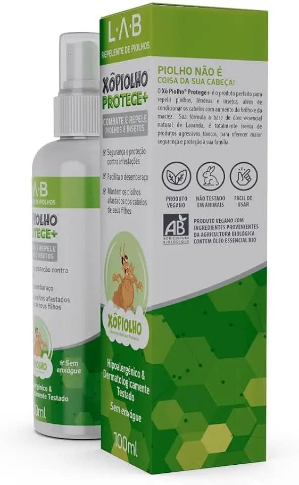 XÔ PIOLHO CAP LOÇÃO + PENTE REMOVEDOR