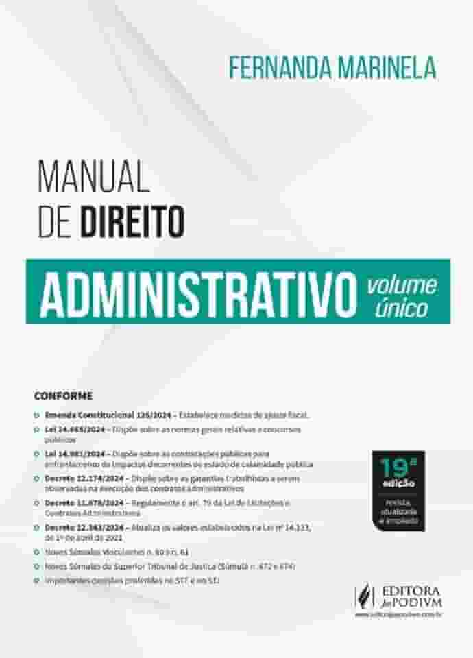 Manual de Direito Administrativo - Volume Único - 19ª Edição (2025)