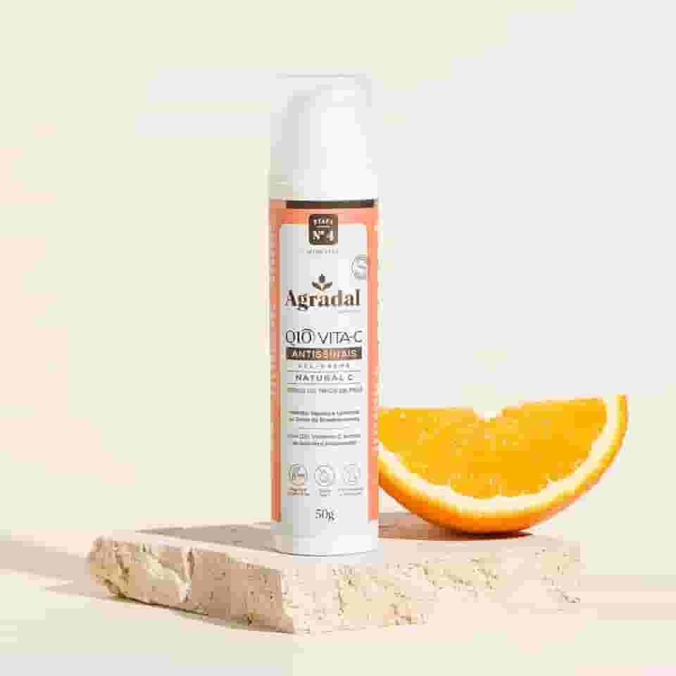 Agradal Creme Facial Q10 Vita-C Antissinais Natural 50g