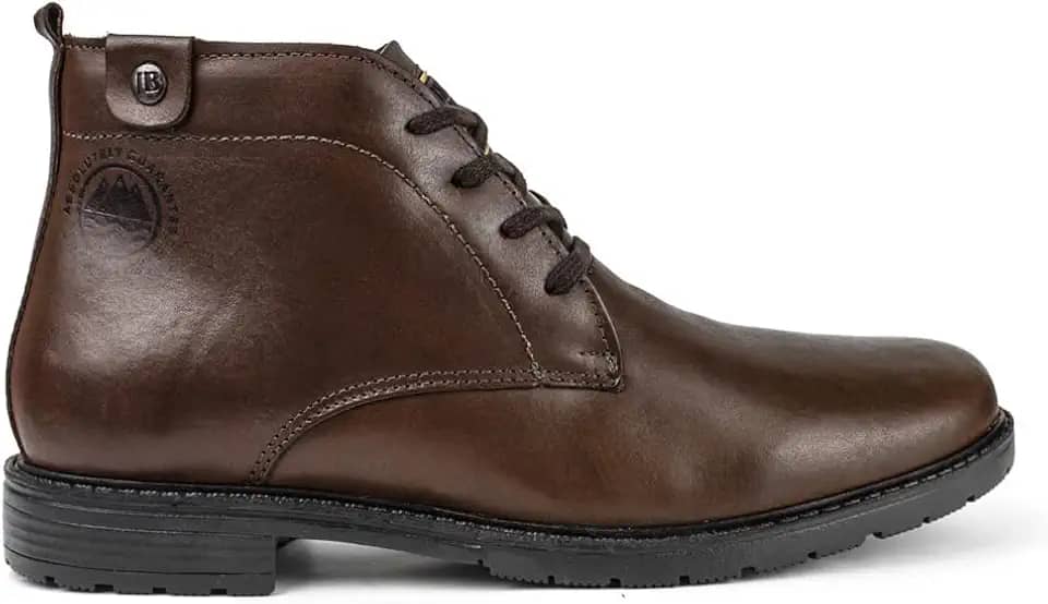Bota Masculina Casual Adventure em Couro Legítimo, Estilo Coturno