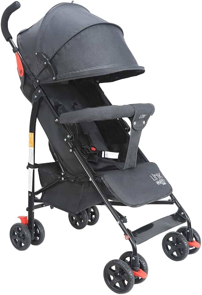 Maxi Baby Carrinho de Bebê Guarda Chuva LINK Até 15kgs (Preto)