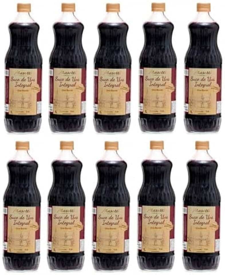Suco Integral Uva Bôrdo 1l Vinícola Masotti Kit 10 Garrafas