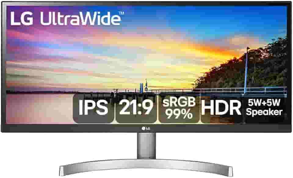 Monitor LG 29' UltraWide Full HD Inclinação 75Hz 5ms Branco 29WK600-WAWZ