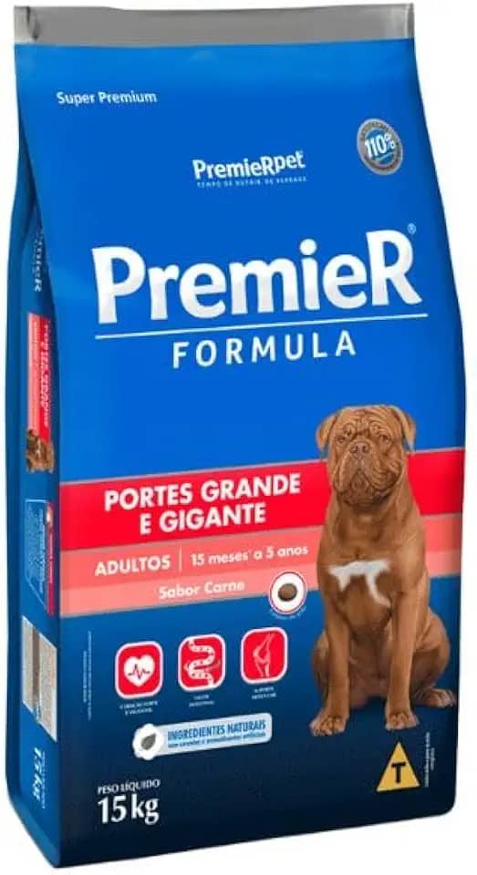Ração Premier Fórmula Para Cães Adultos De Raças Grandes Sabor Carne 15Kg