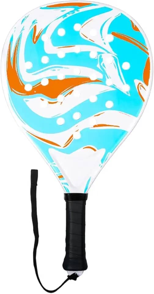 Raquete de tênis padel com enchimento de EVA e alça de pulso, superfície de fibra de carbono, raquete de tênis padel para iniciantes, adultos e