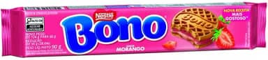 Biscoito Recheado Sabor Morango Bono 90g