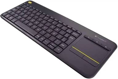 Teclado sem fio Logitech K400 Plus TV com Controle Easy Media e Touchpad Integrado, Conexão USB Unifying e Layout ABNT2