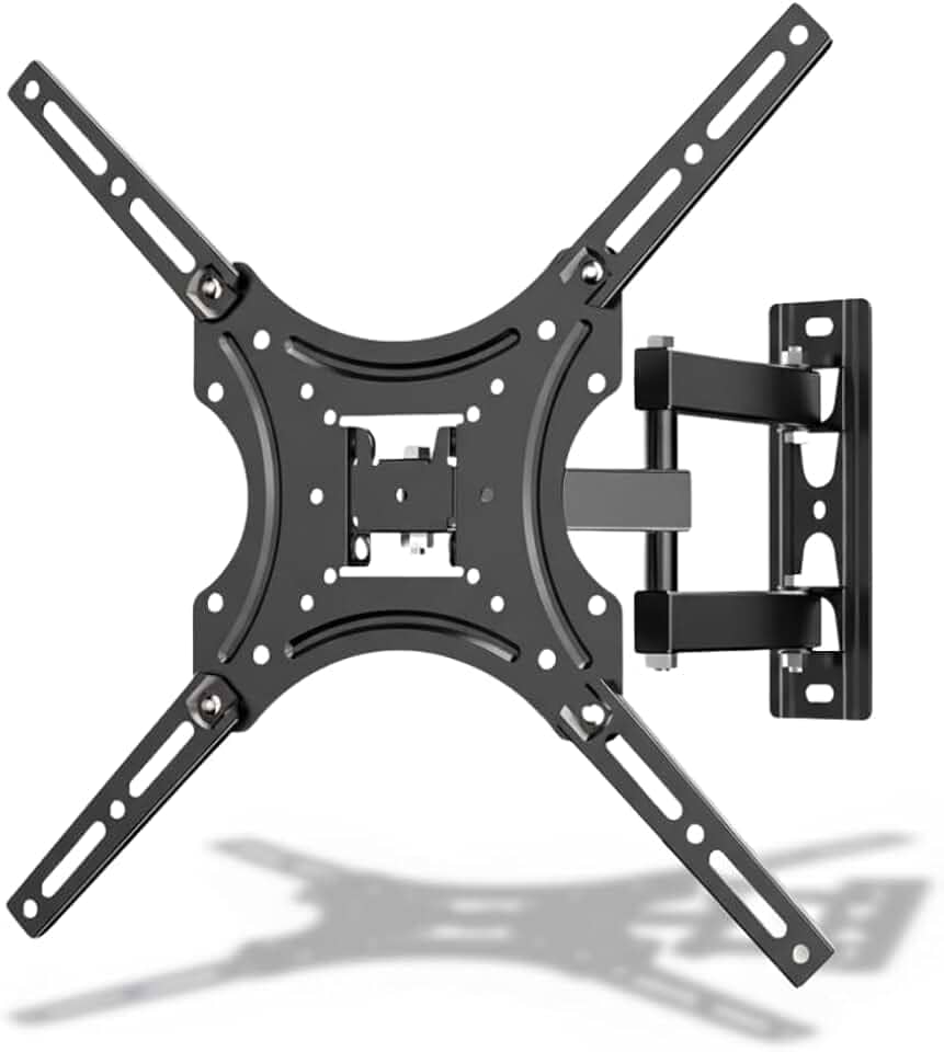 Suporte Articulado De Parede Para TV 26" A 55" Polegadas Duplo 360° E 180° Drywall E Madeira Compatível Com Samsung LG AOC TCL Philco Philips Universal
