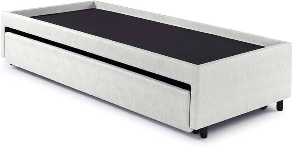 Bicama Box para Dois Colchões Solteiro Courino Branco