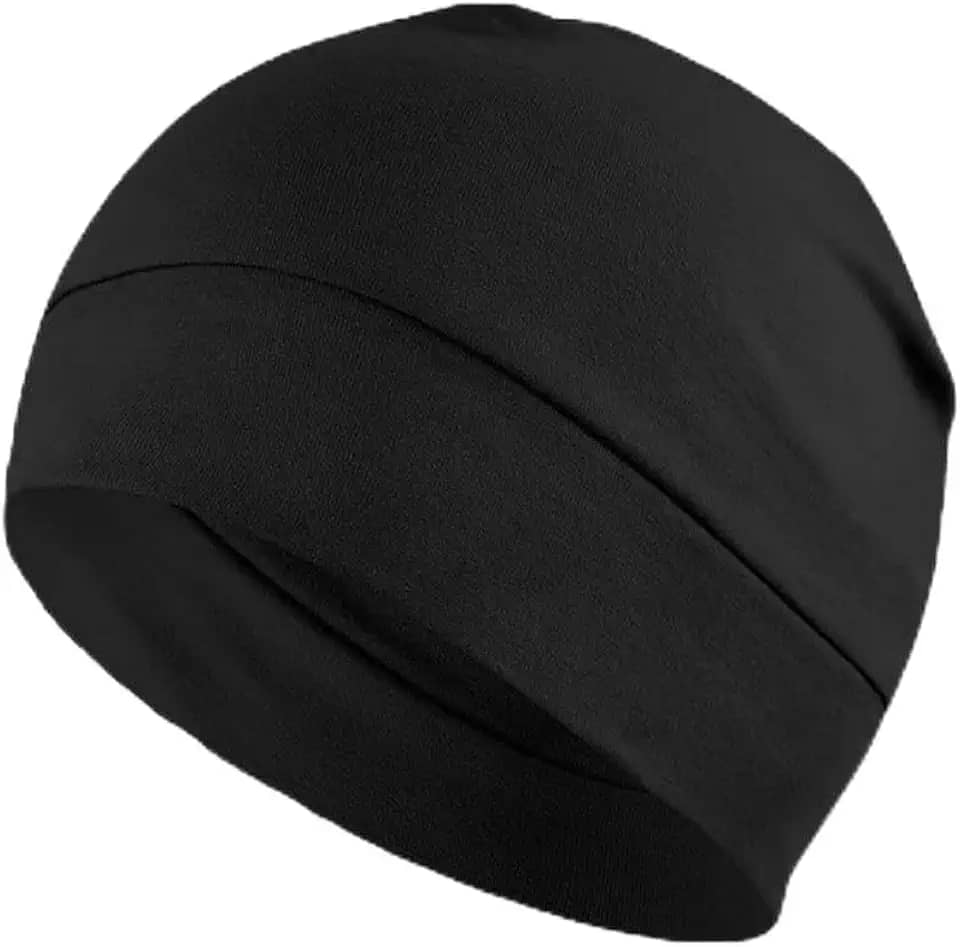 Bonés de caveira de algodão respirável para homens e mulheres - gorro leve para dormir, forro de capacete para esportes, atividades ao ar livre, clima frio