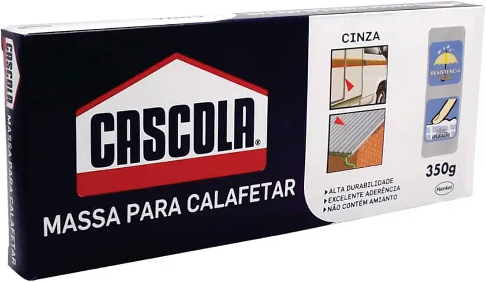 Cascola Massa para Calafetar, Cinza, 1x350g