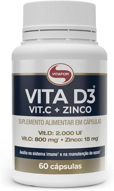 Vitafor - Vita D3 Vit.C + Zinco - 60 Cápsulas
