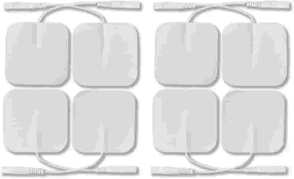 8 Eletrodos para Fisioterapia Eletroestimulador 2mm tamanho 5x5cm