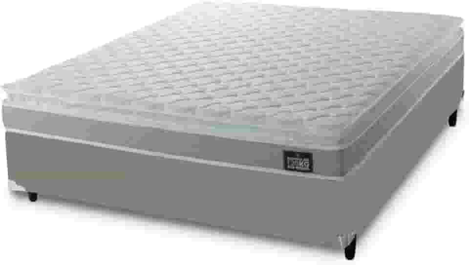 Cama Box Casal Colchão De Espuma D33 Millenium Pillow Top 138x188x57cm Bege