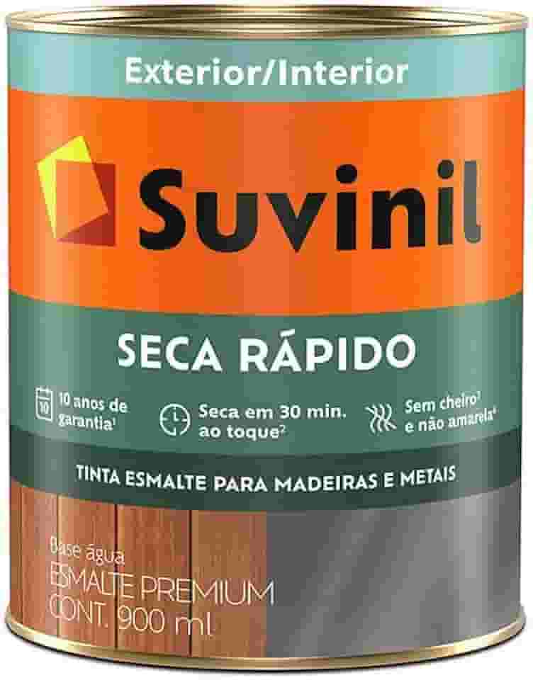 Tinta Suvinil para madeiras e metais esmalte brilhante seca rapido 0,9L - Branco - 53703721