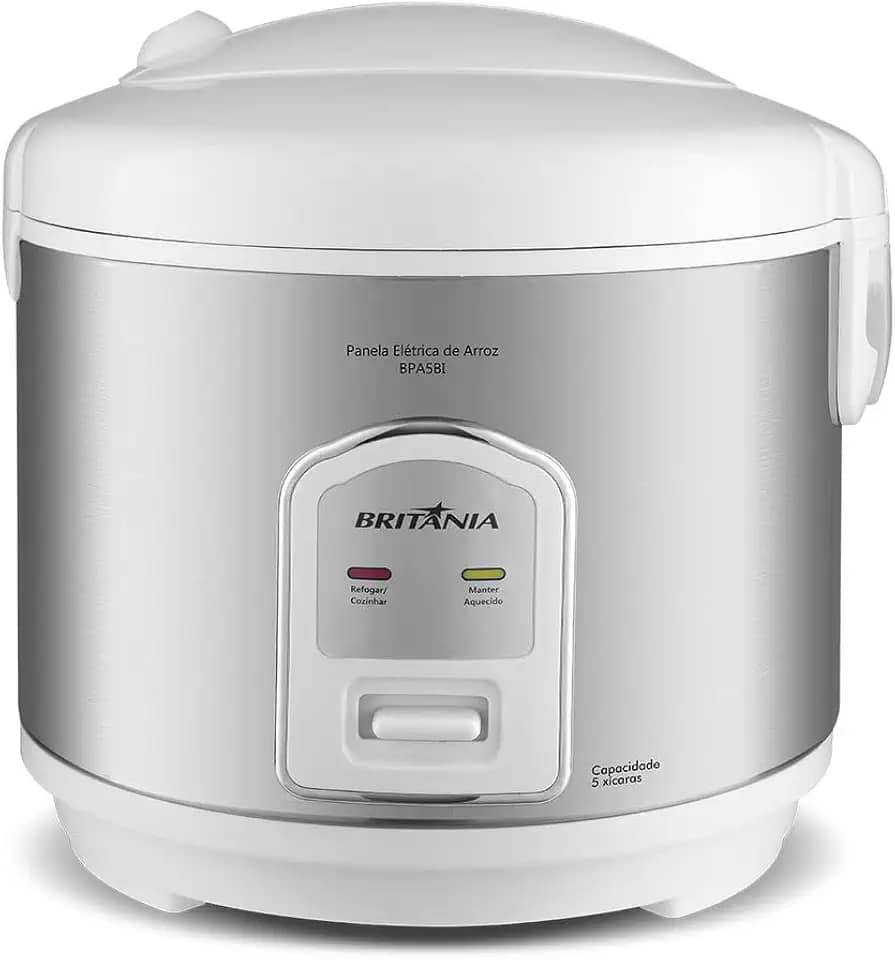 Panela de arroz, Bpa6b, 5 xícaras, Branco, 220v, Britânia