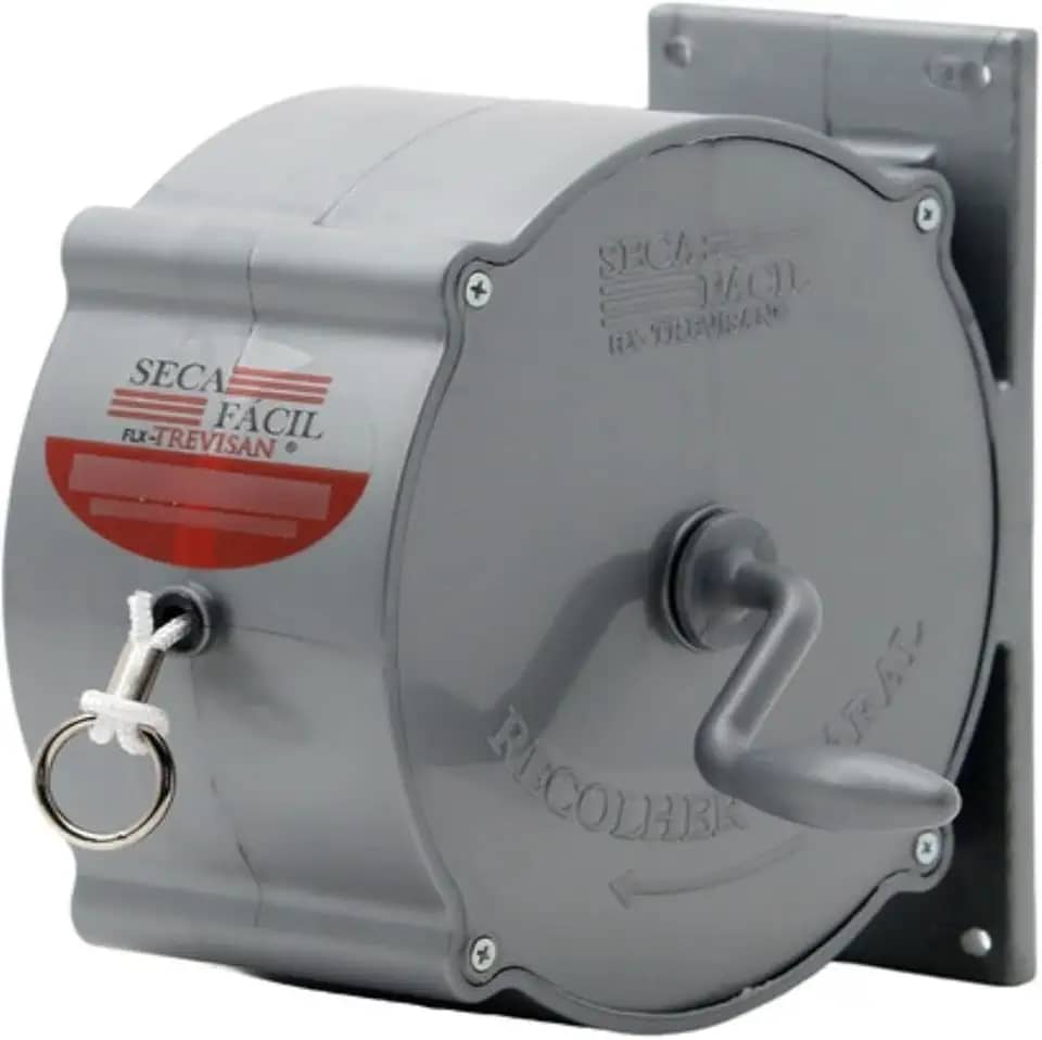 Varal Recolhível Trevisan Retrátil De Parede 30m Grafite Seca Fácil