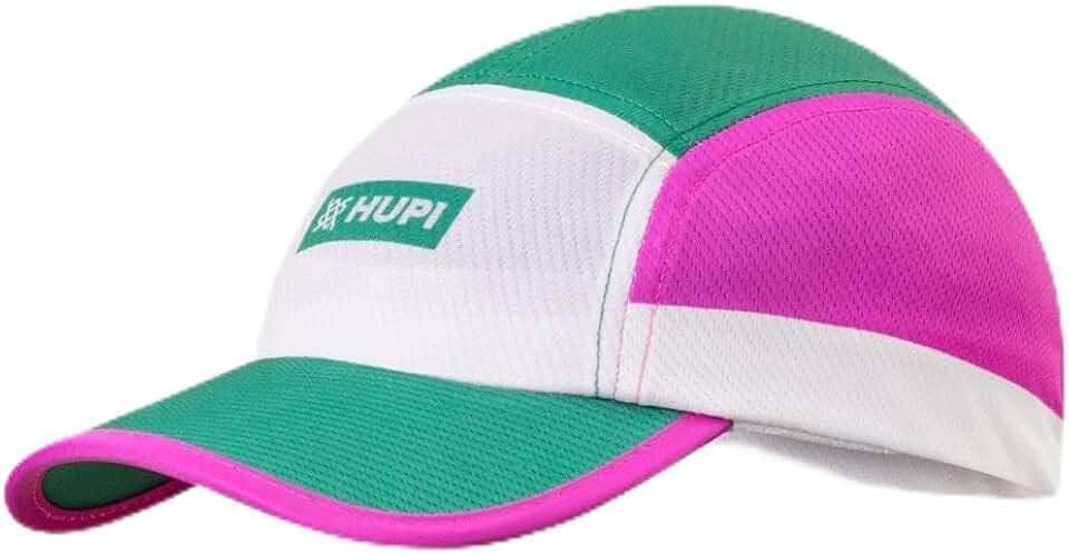 Boné para Corrida Hupi Run Verde/rosa, Cor: Verde/rosa, Tamanho: Unico